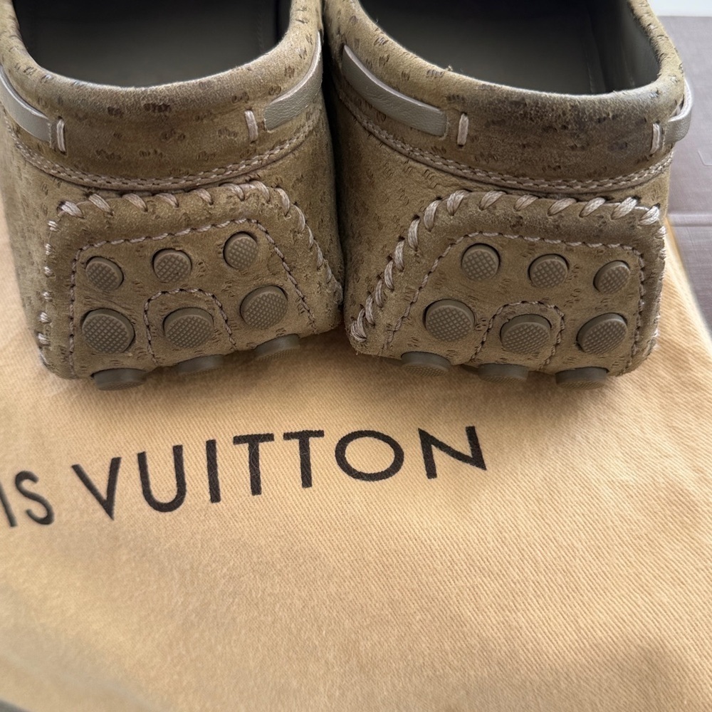 Louis Vuitton Light Sage Green Leather Loafers for Men - Picture 6 of 8